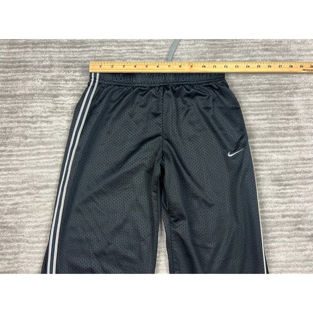 Nike Pants Boys Large Black Dri-FIT Mesh Athletic Track Side Stripe Swoosh